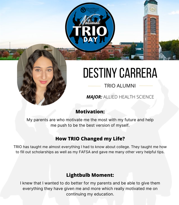 Alumni Spotlight - Destiny Carrera